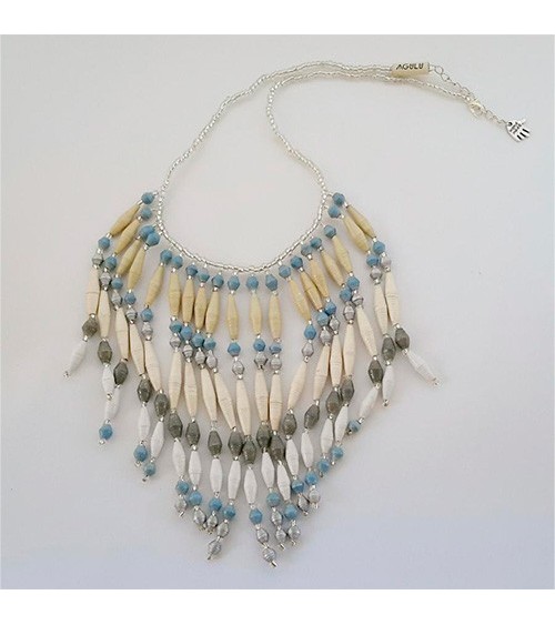 Aguragura kaulakoru, light blue, Agulu  - 1