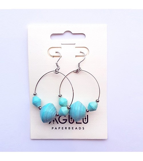 Abodo korvakoru, mint green, hopeaa, Agulu  - 1