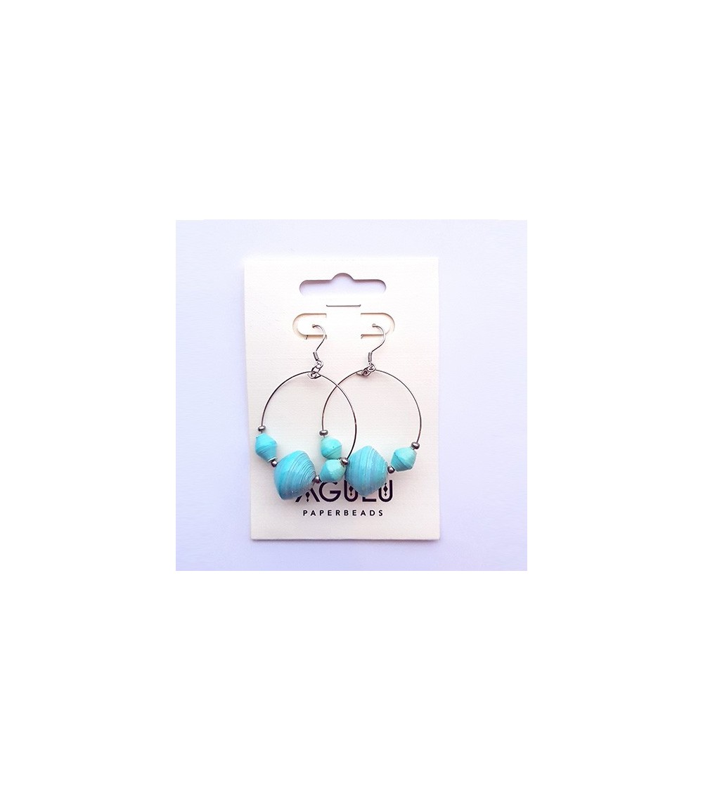 Abodo korvakoru, mint green, hopeaa, Agulu  - 1