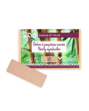 Zao Eyeshadow 105 Golden Sand, suorakulmio täyttöpakkaus