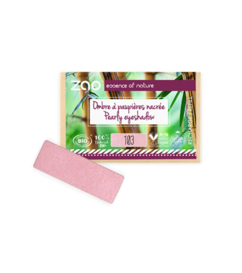 Zao Eyeshadow 103 Old Pink, suorakulmio täyttöpakkaus