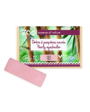 Zao Eyeshadow 103 Old Pink, suorakulmio täyttöpakkaus