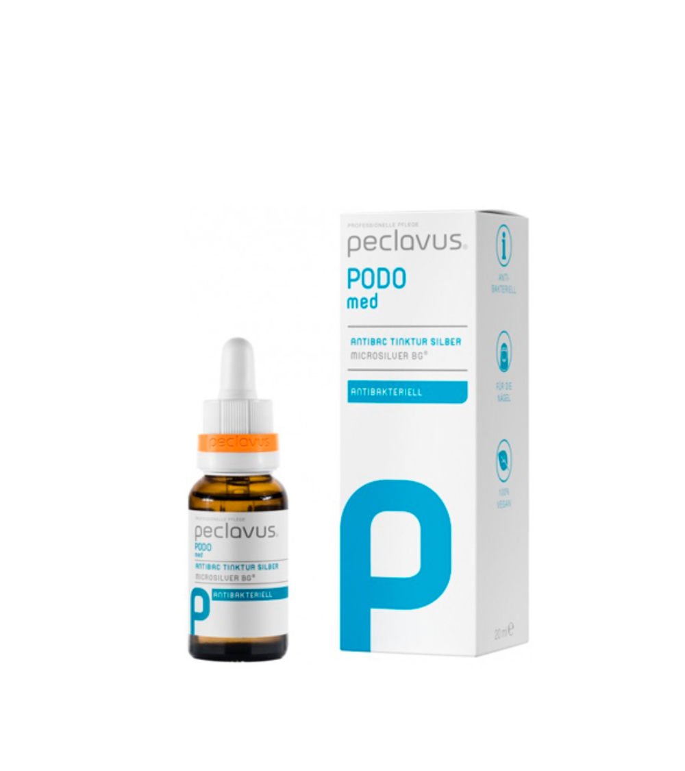 AntiBAC Hopeauute, AntiBAC Tinktur Silber, Peclavus PODO med