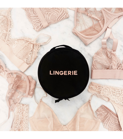 Lingerie, pyöreä säilytyspakkaus alusvaatteille