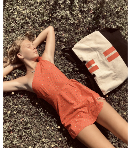 Nolita Cross Body -laukku, oranssit raidat