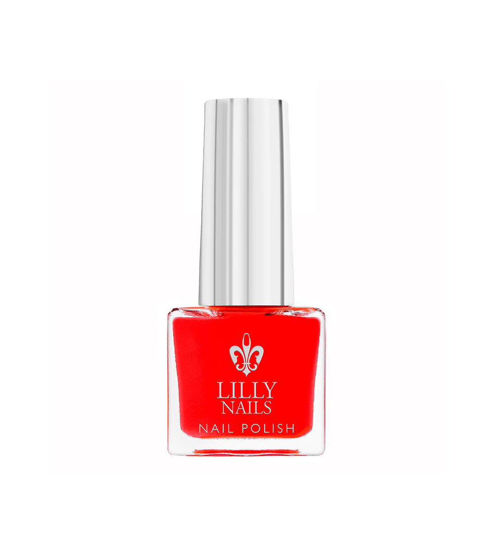 Neon Red kynsilakka, Lilly Nails