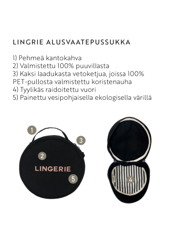 Lingerie, pyöreä säilytyspakkaus alusvaatteille